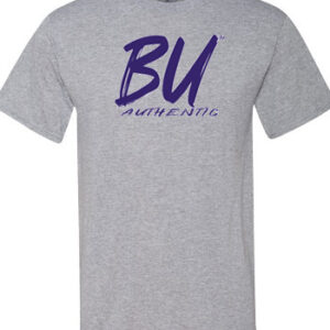 BU Authentic Purple on Athletic gray