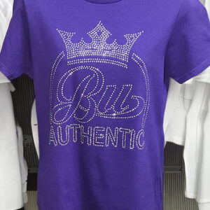 Green BU Authentic logo Green rhinestones