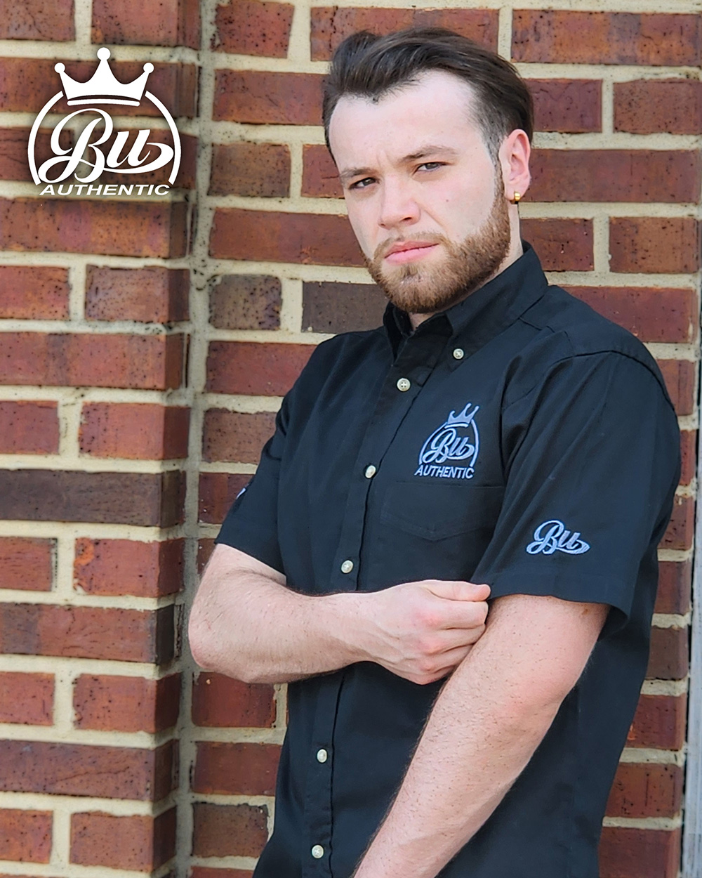 BU Authentic Black Button up